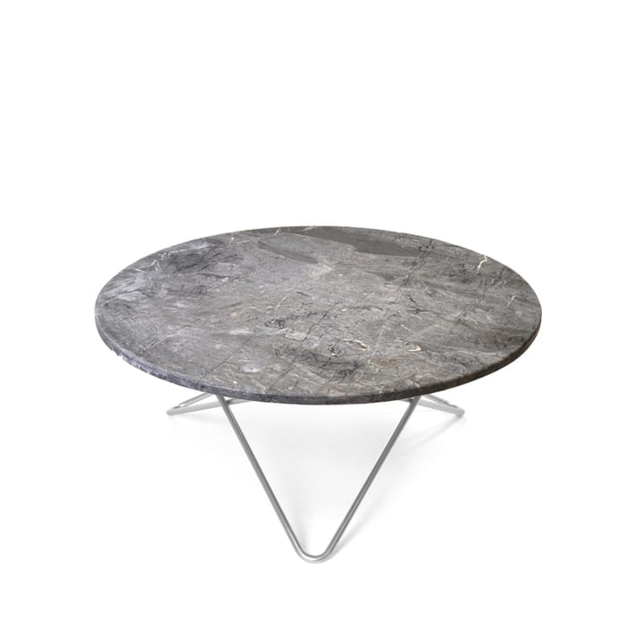 O Table Beistelltisch - Marmor Grau  , Edelstahlgestell - OX Denmarq