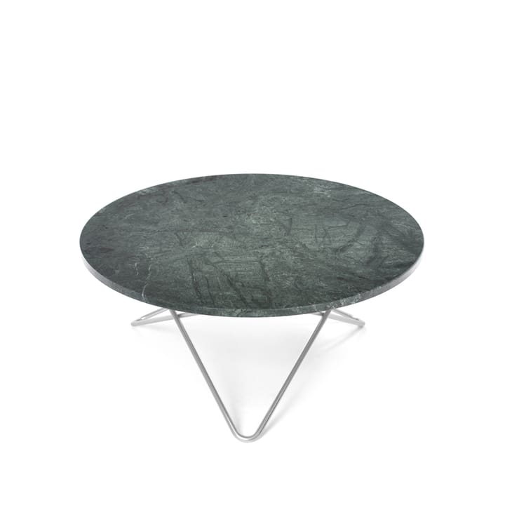 O Table Beistelltisch - Marmor Grün, Edelstahlgestell - OX Denmarq