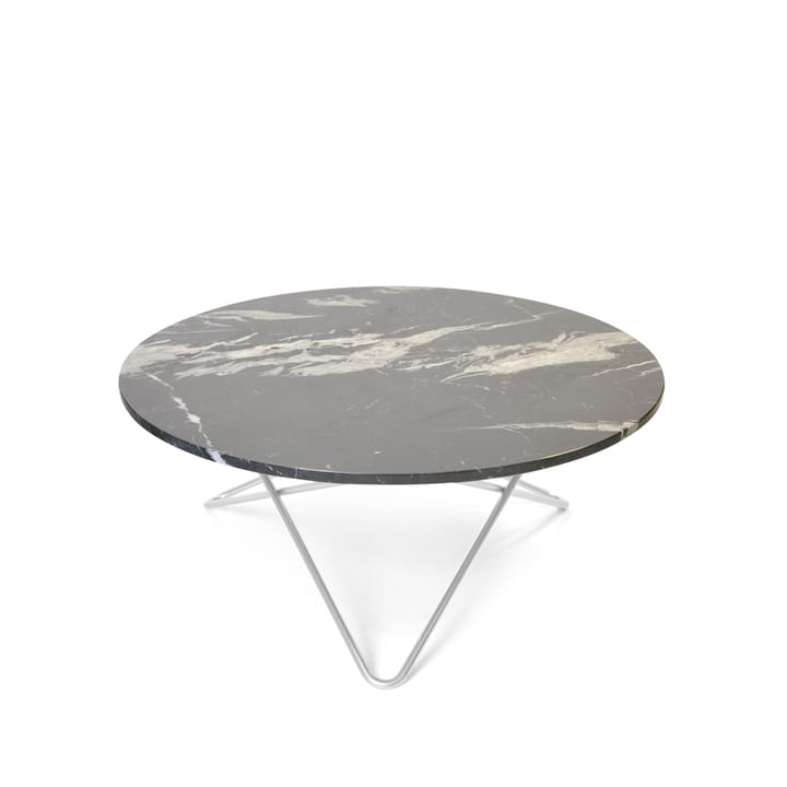 O Table Beistelltisch - Marmor Schwarz, Edelstahlgestell - OX Denmarq