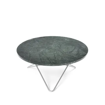 O Table Couchtisch - Marmor Grün, Edelstahlgestell - OX Denmarq