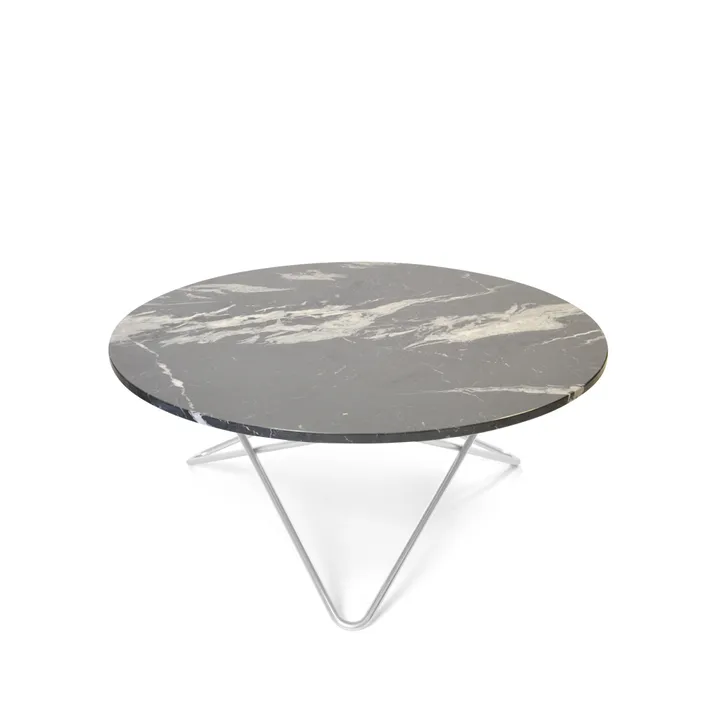 O Table Couchtisch - Marmor Schwarz, Edelstahlgestell - OX Denmarq
