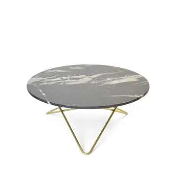O Table Couchtisch - Marmor Schwarz, Messinggestell - OX Denmarq