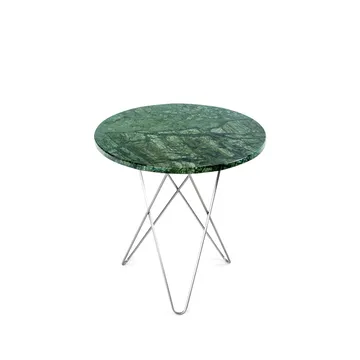 Tall Mini O Table Couchtisch - Marmor Grün, Edelstahl - OX Denmarq