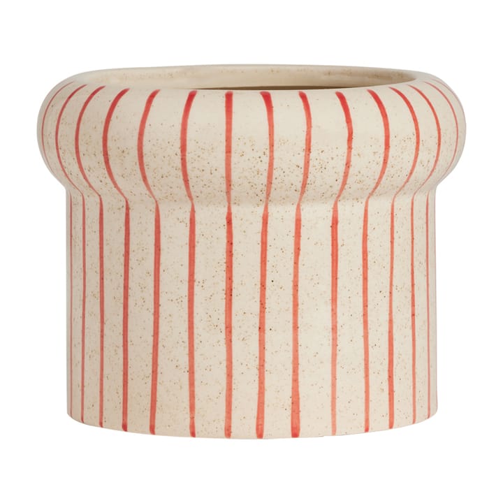 Aki Blumentopf klein Ø16.5 cm - Offwhite-rot - OYOY