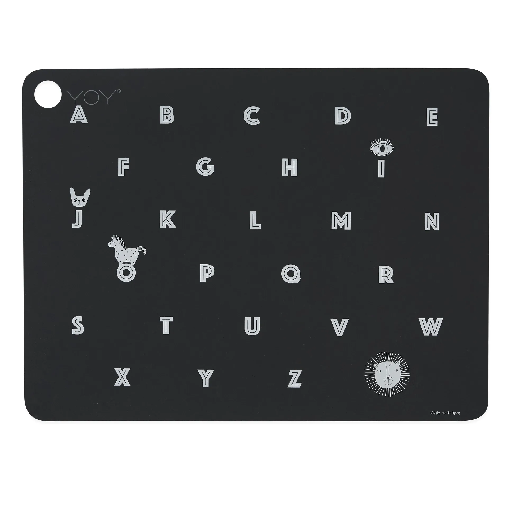 Alphabet Platzdecke, Anthracite OYOY