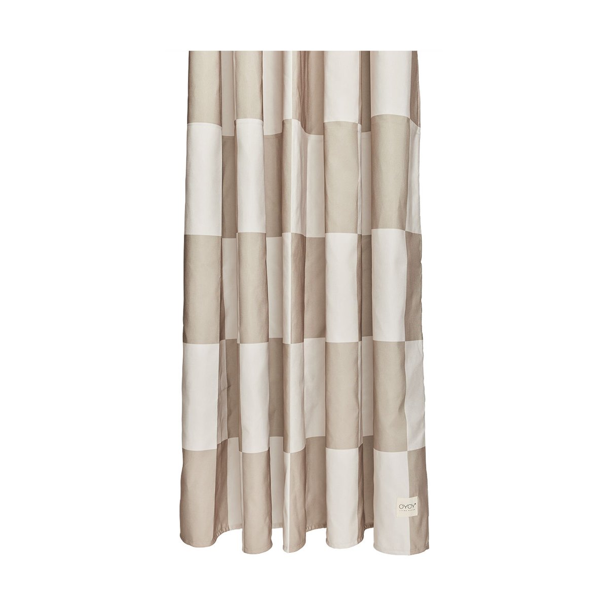 OYOY Chess Duschvorhang 180x180 cm Clay-offwhite