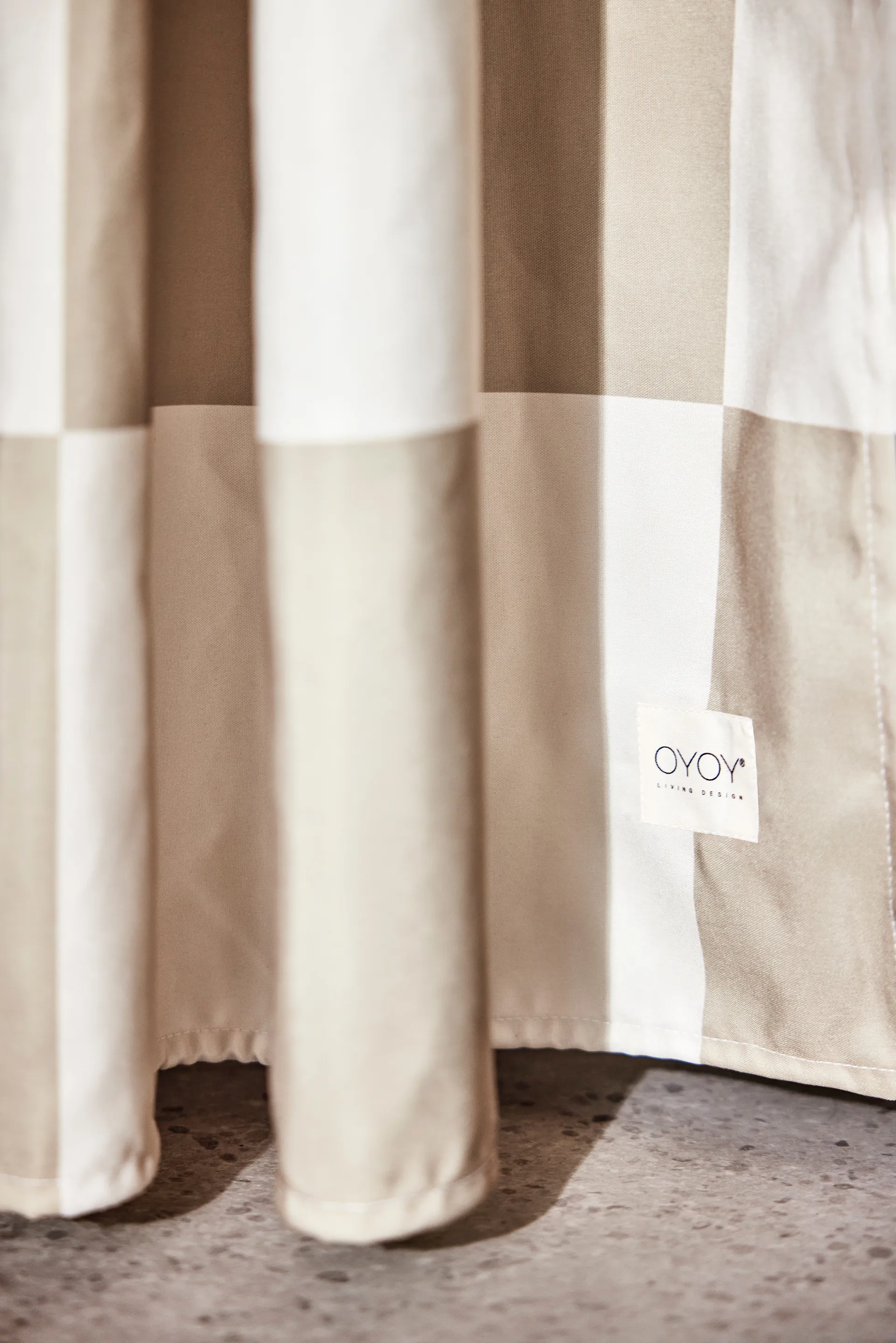 Chess Duschvorhang 180x180 cm, Clay-offwhite OYOY