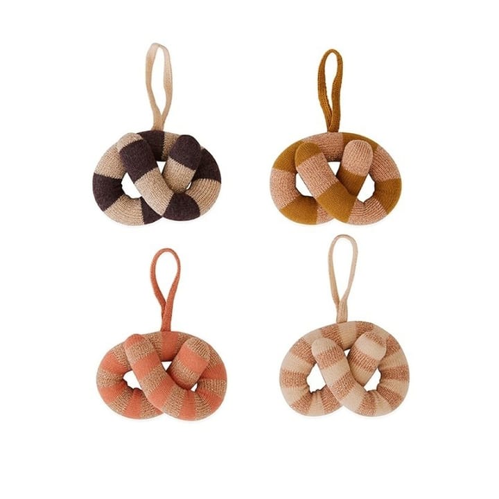 Christmas Pretzels Weihnachtsanhänger 4er Pack, Multi OYOY