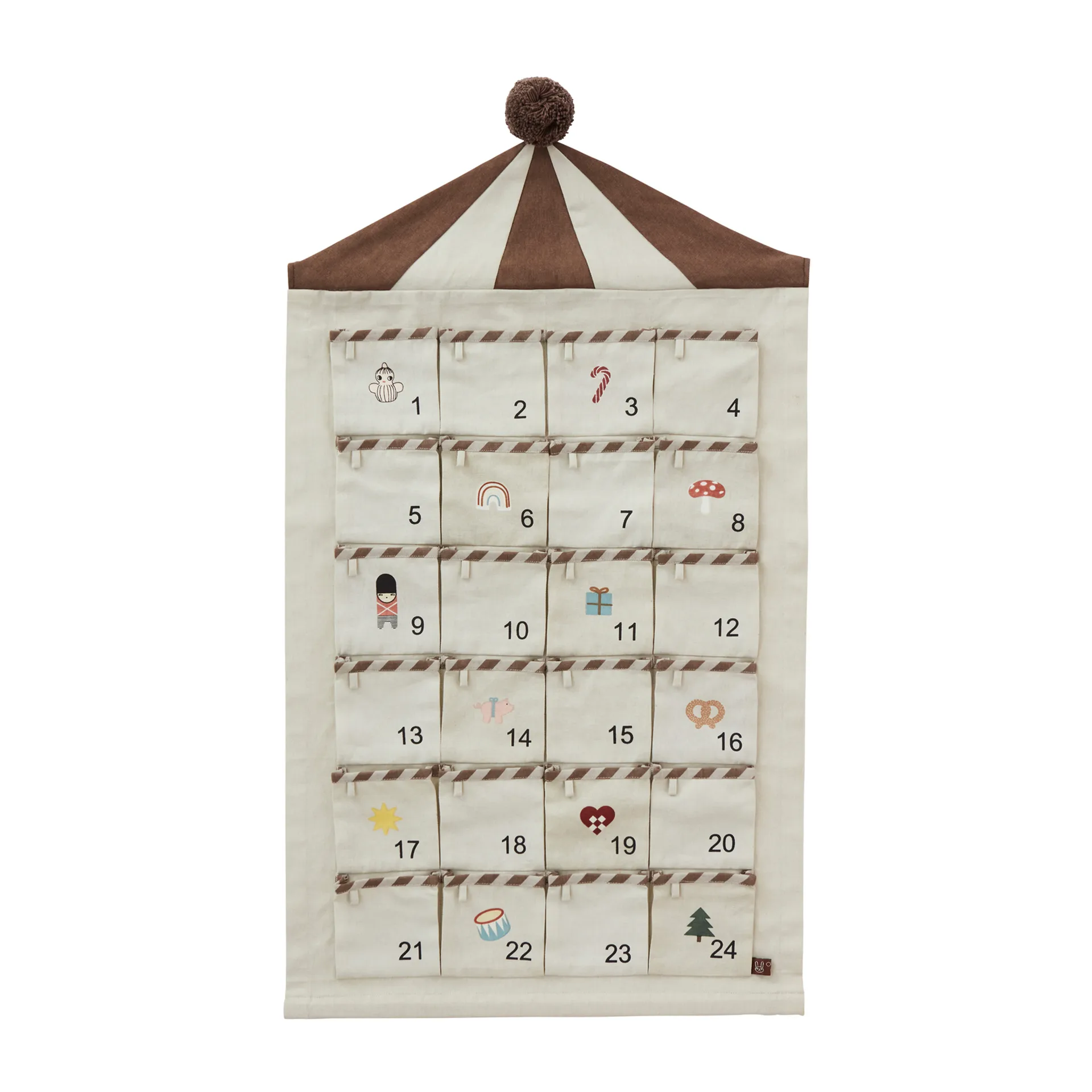 Circus Christmas Weihnachtskalender 50 x 85cm, Beige-brown OYOY
