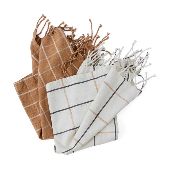 Gobi Geschirrtuch 50 x 70cm 2er Pack - Camel-offwhite - OYOY