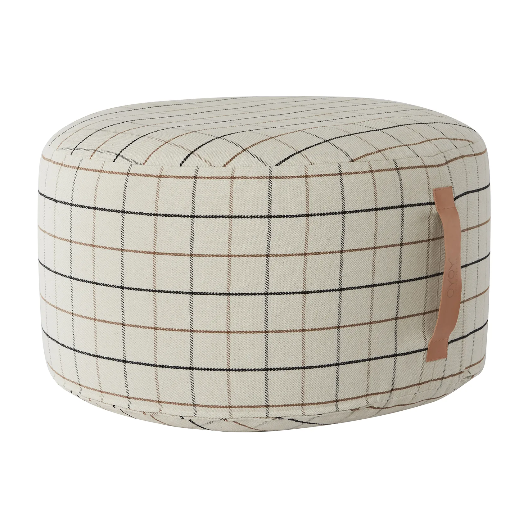 Grid Pouf Ø65cm, Off white OYOY