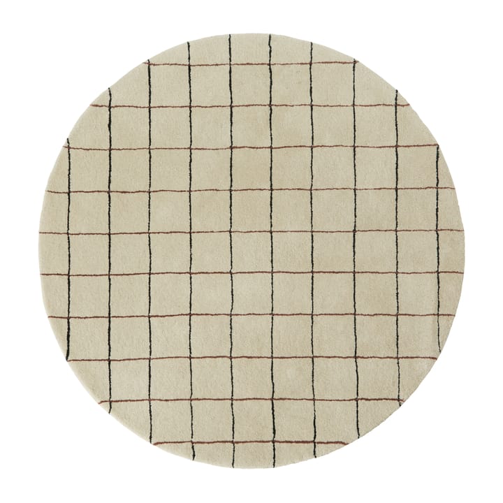 Grid runder Teppich Ø140cm - Offwhite - OYOY
