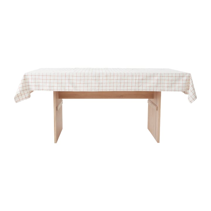 Grid Tischtuch 140 x 260cm - Offwhite-red - OYOY