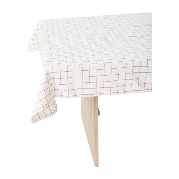 Grid Tischtuch 140 x 260cm - Offwhite-red - OYOY