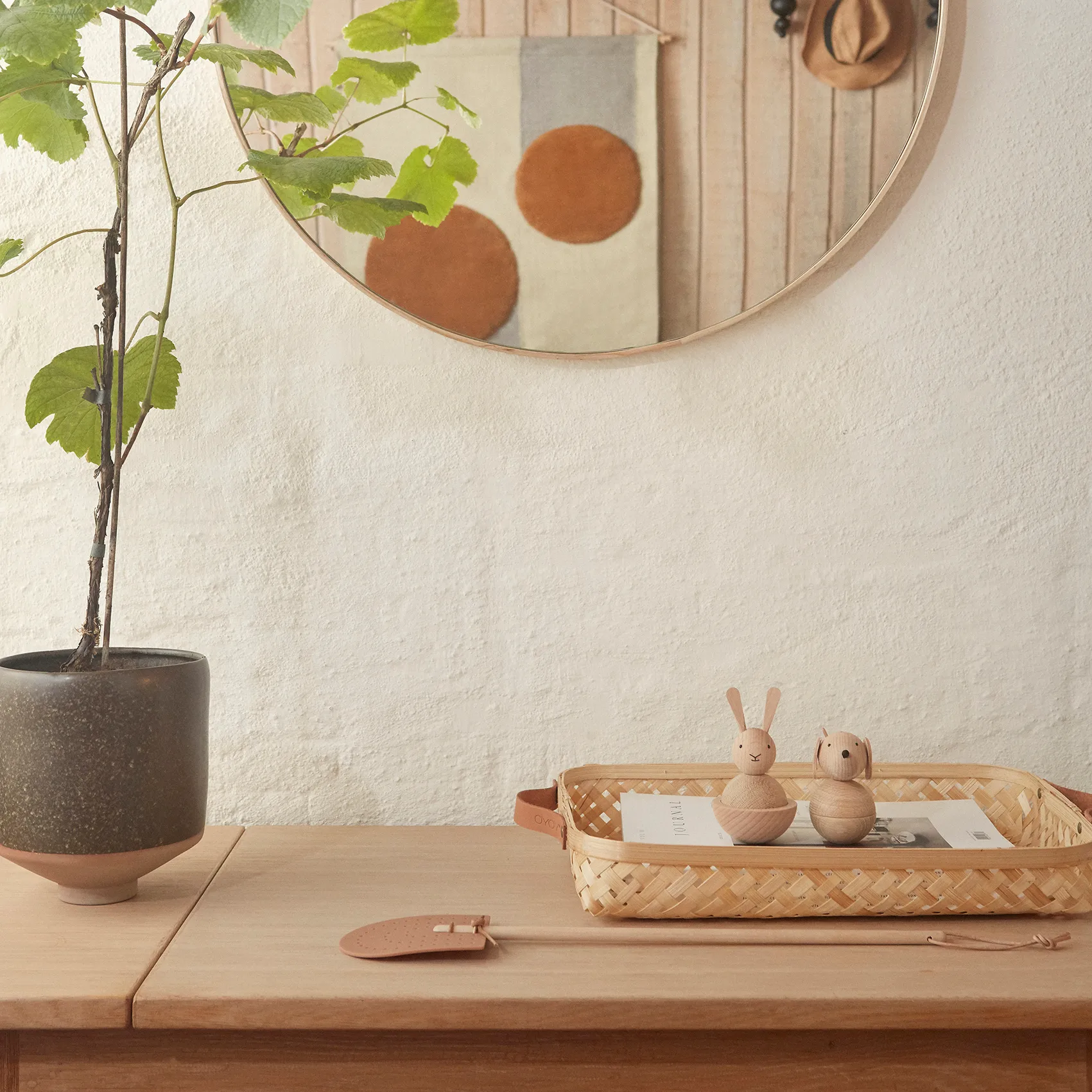 Hagi Blumentopf Ø17,5cm, Braun OYOY