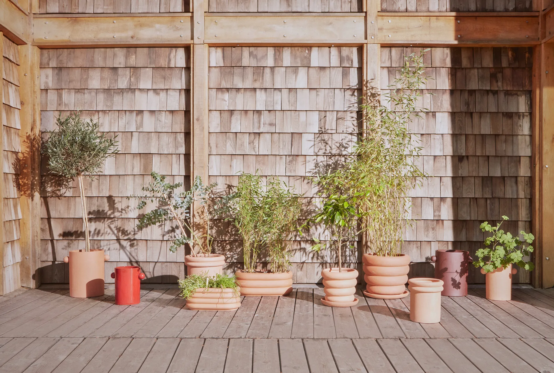 Inka Blumentopf small, Cherry Red OYOY