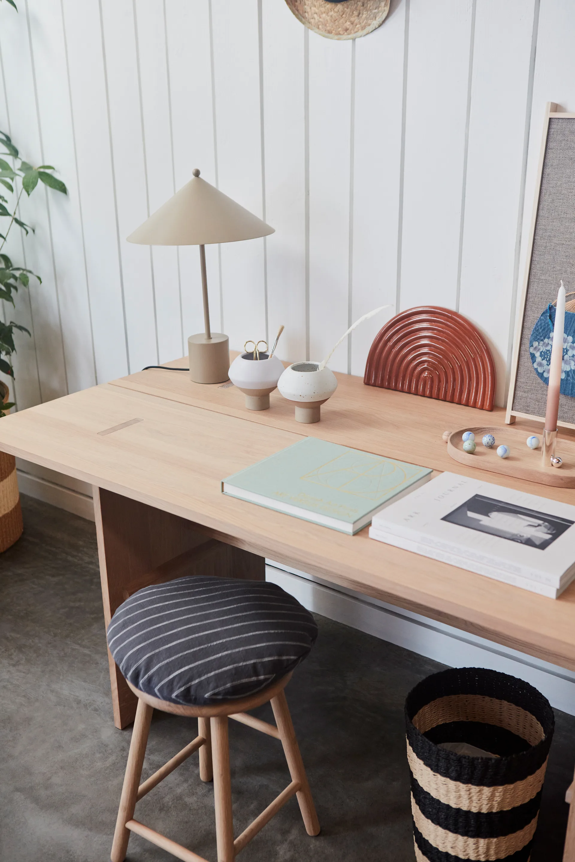 Kyoto Kissen rund Ø40cm, Anthracite OYOY