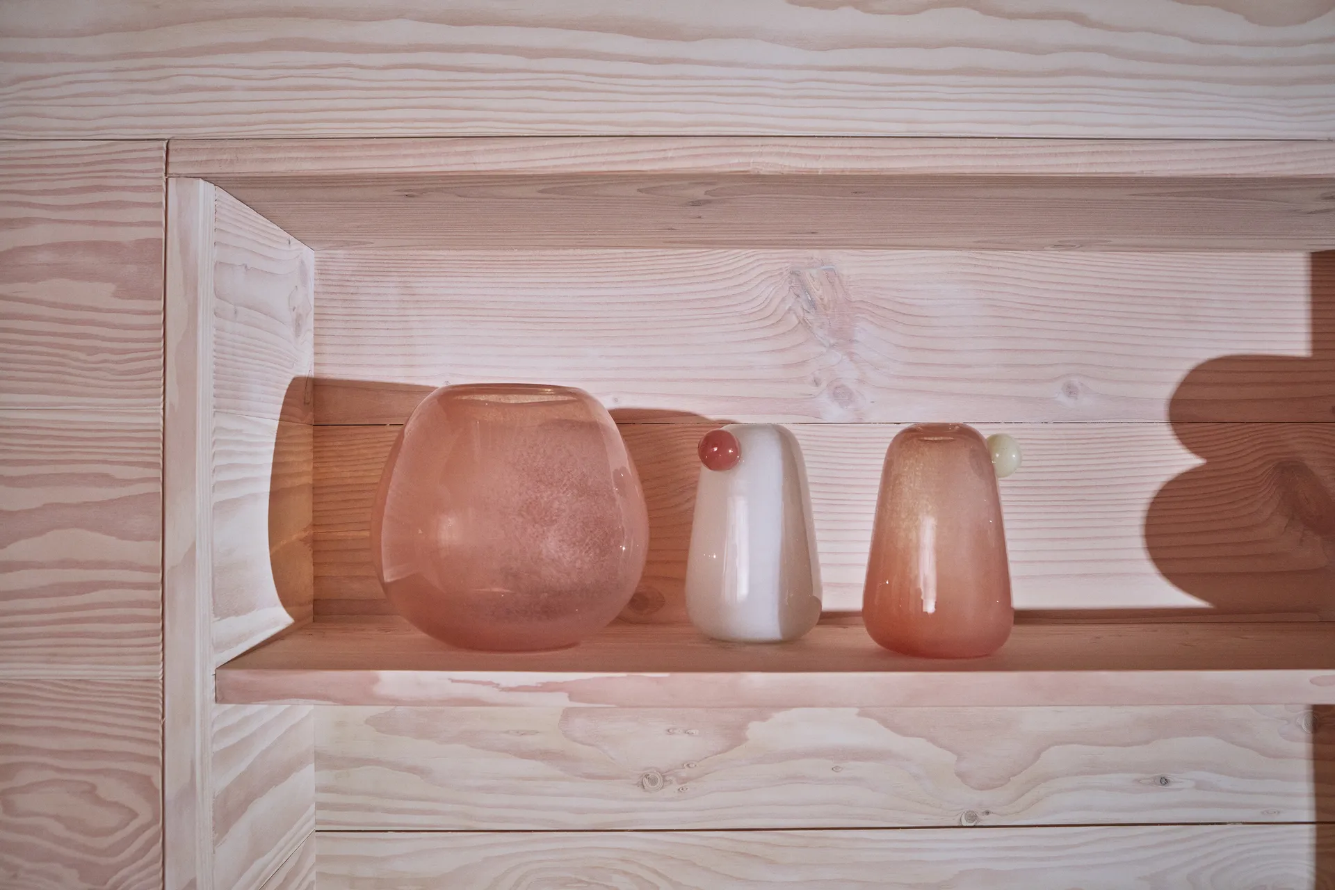 Lasi Vase medium 21,5cm, Taupe OYOY