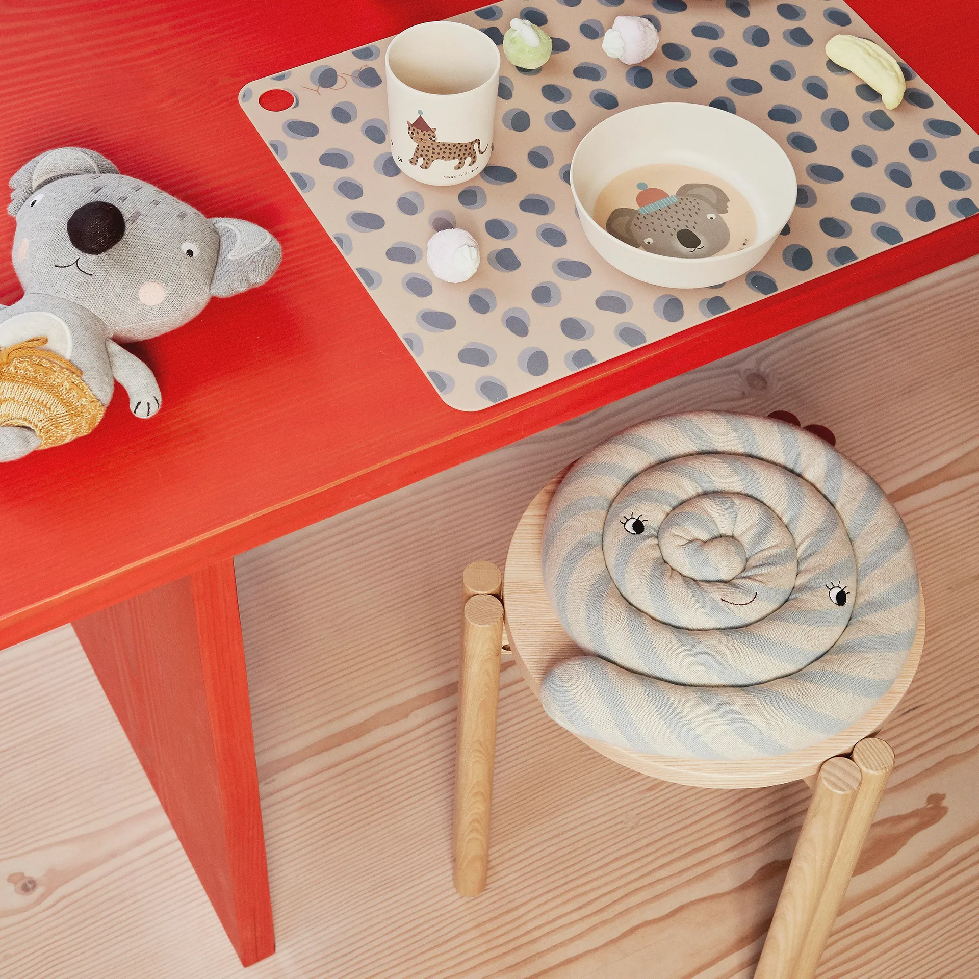 Little Anton Koala Kuscheltier, Grau-gelb OYOY