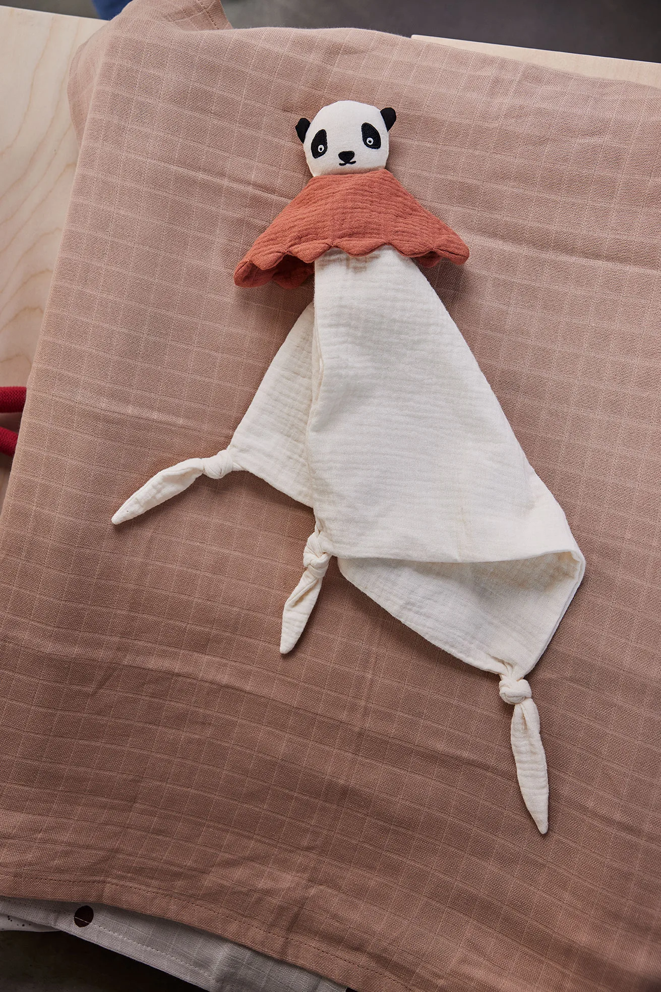 Lun Lun Panda Kuscheldecke 40x40 cm, Offwhite OYOY