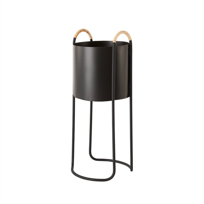 OYOY Maki Blumenkasten hoch 55 cm Schwarz | Skandinavisches Design | Blumentöpfe | Schwarz