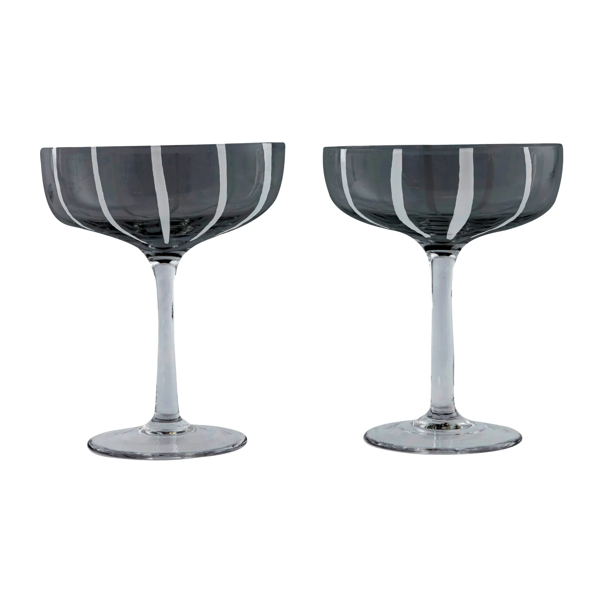 Mizu coupe Champagnerglas 2er Pack, Grey-white OYOY