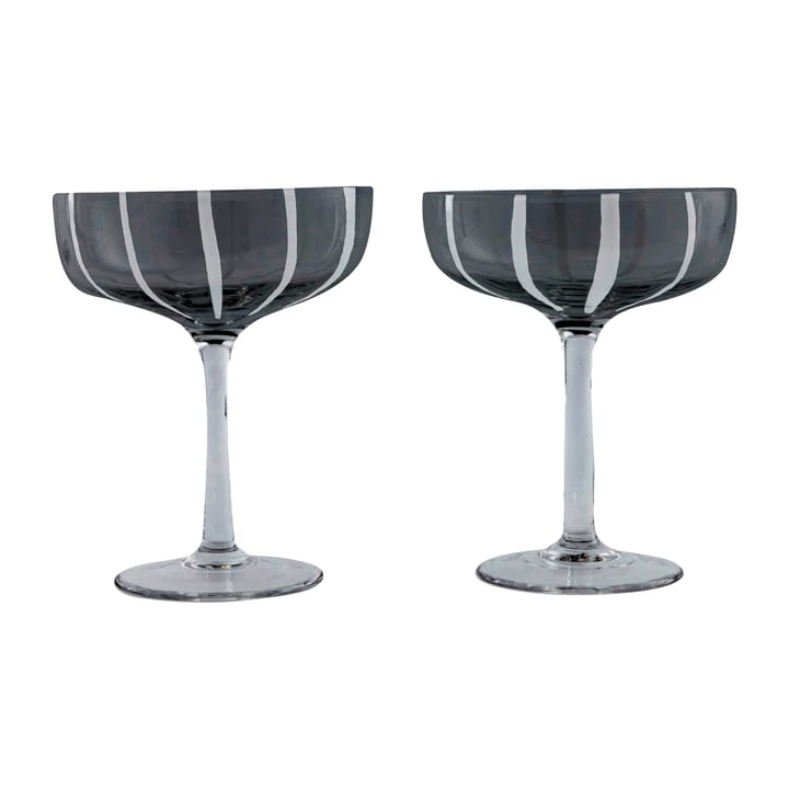 Mizu coupe Champagnerglas 2er Pack - Grey-white - OYOY