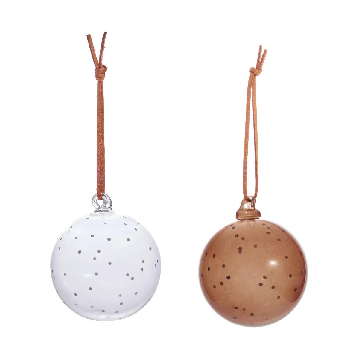Natale Christmas Christbaumkugel 2 Teile, Clear-nutmeg OYOY