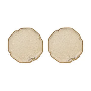 Nori Dessertteller 13x15 cm 2er-Pack - Latte - OYOY