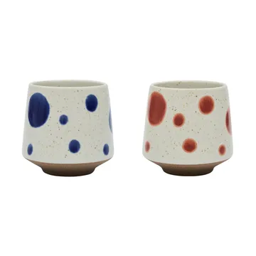 Nori dot Tasse Ø6,95 cm 2er-Pack - Blue-red - OYOY