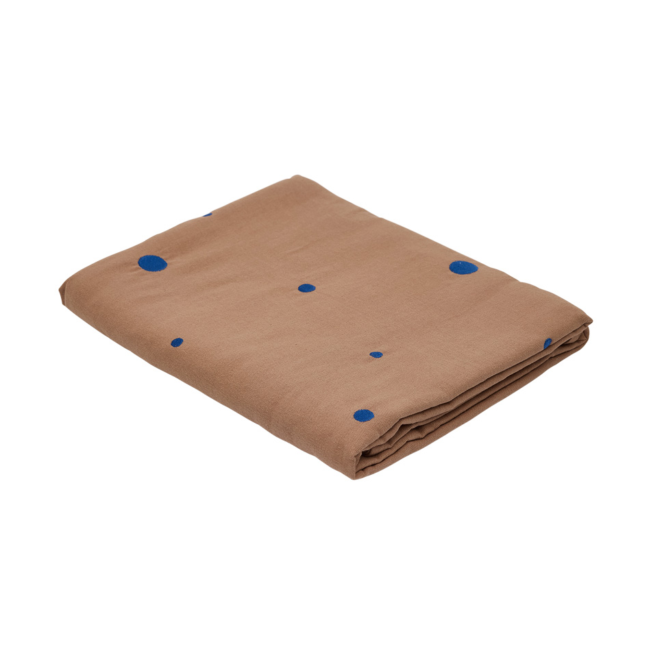 OYOY Nori Tischdecke 140x200 cm Terracotta-optic blue