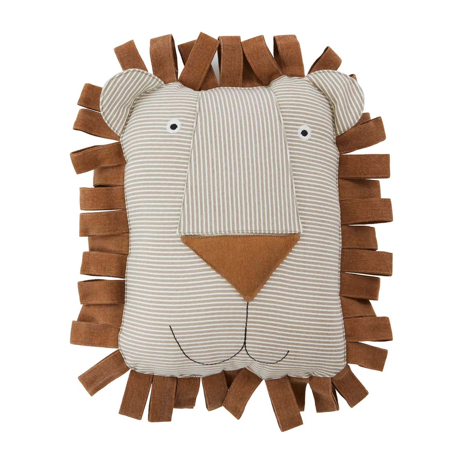 OYOY denim Tierkissen, Lobo Lion, caramel OYOY