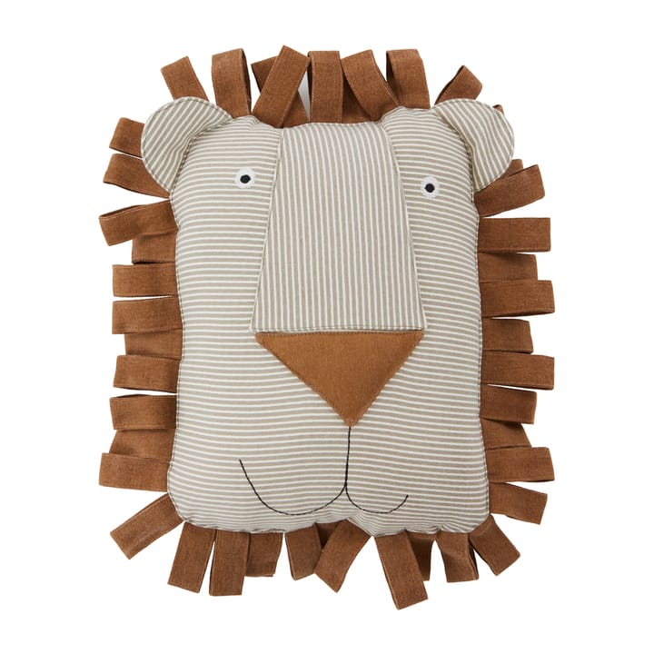 OYOY denim Tierkissen, Lobo Lion, caramel OYOY