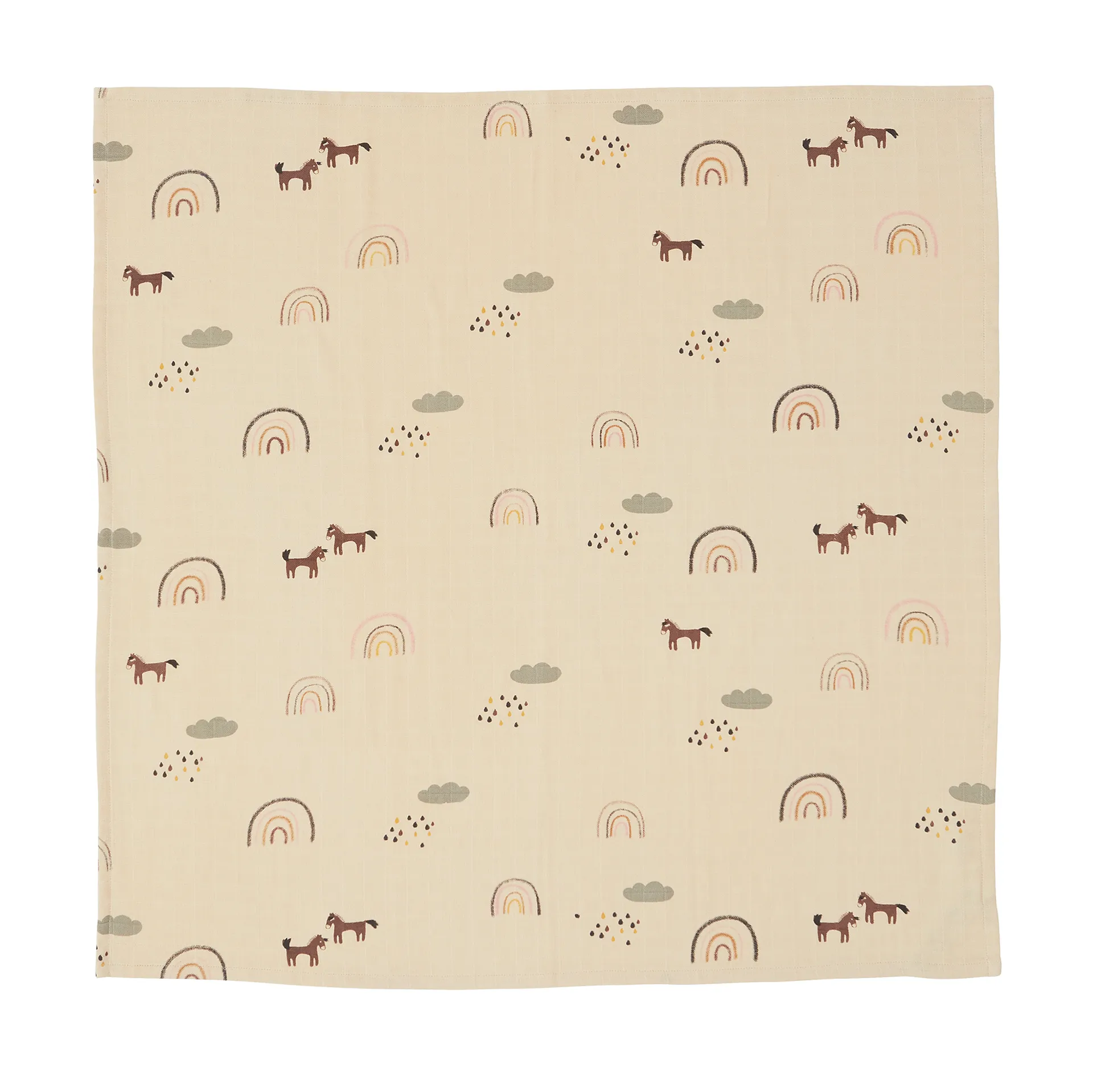 OYOY Mini Muslin Square Handtuch/Decke 3er Pack, Rainbow OYOY