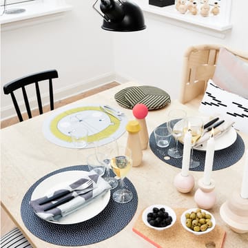 OYOY Platzdecke rund 2er Pack - Schwarz, weiß gepunktet - OYOY
