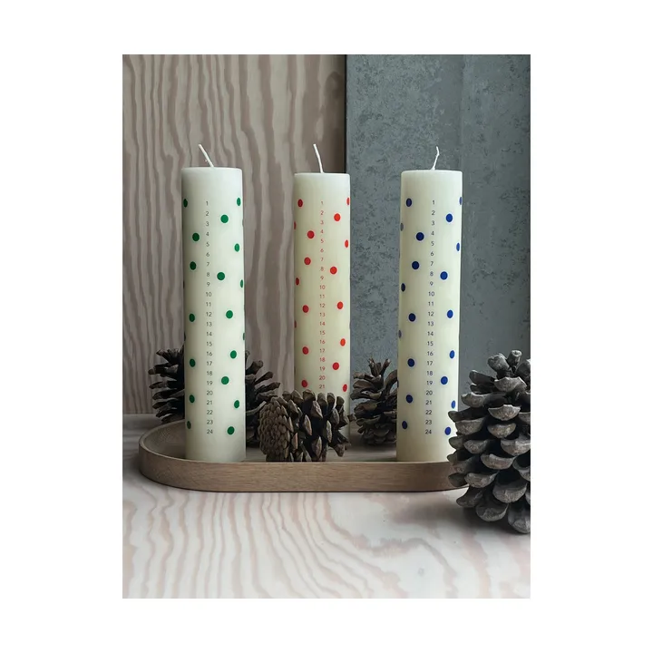 Polka Kalenderkerze