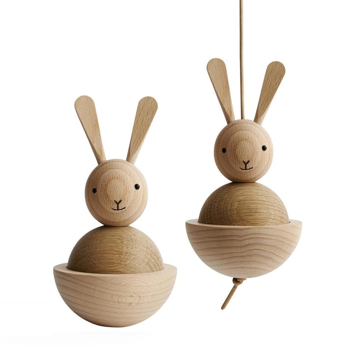 Rabbit Holzfigur, Buche-Eiche OYOY