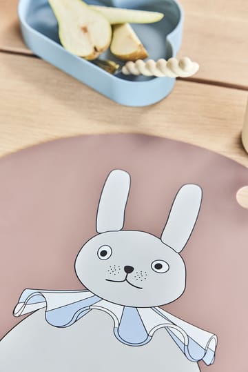 Rabbit Pompom Tischset Ø39 cm - Clay - OYOY