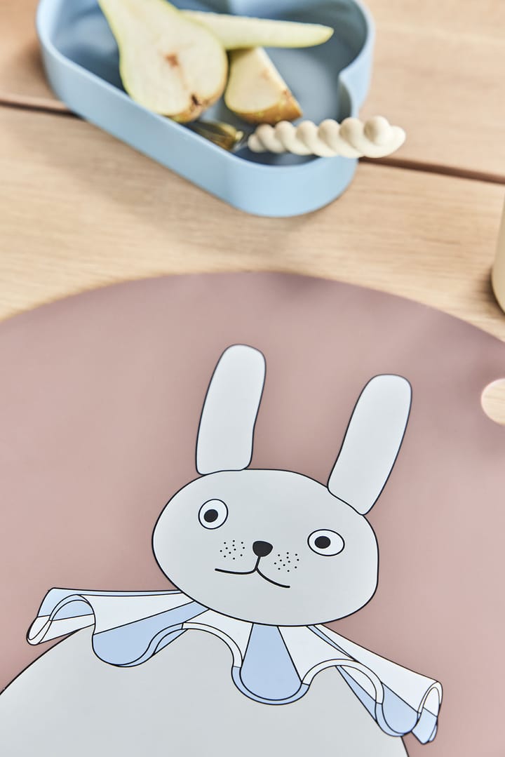Rabbit Pompom Tischset Ø39 cm - Clay - OYOY