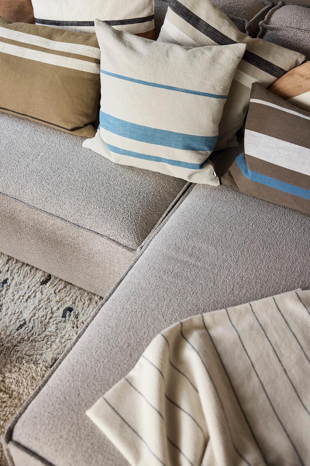 Sofuto Kissenbezug 50x50 cm, Blue-clay OYOY