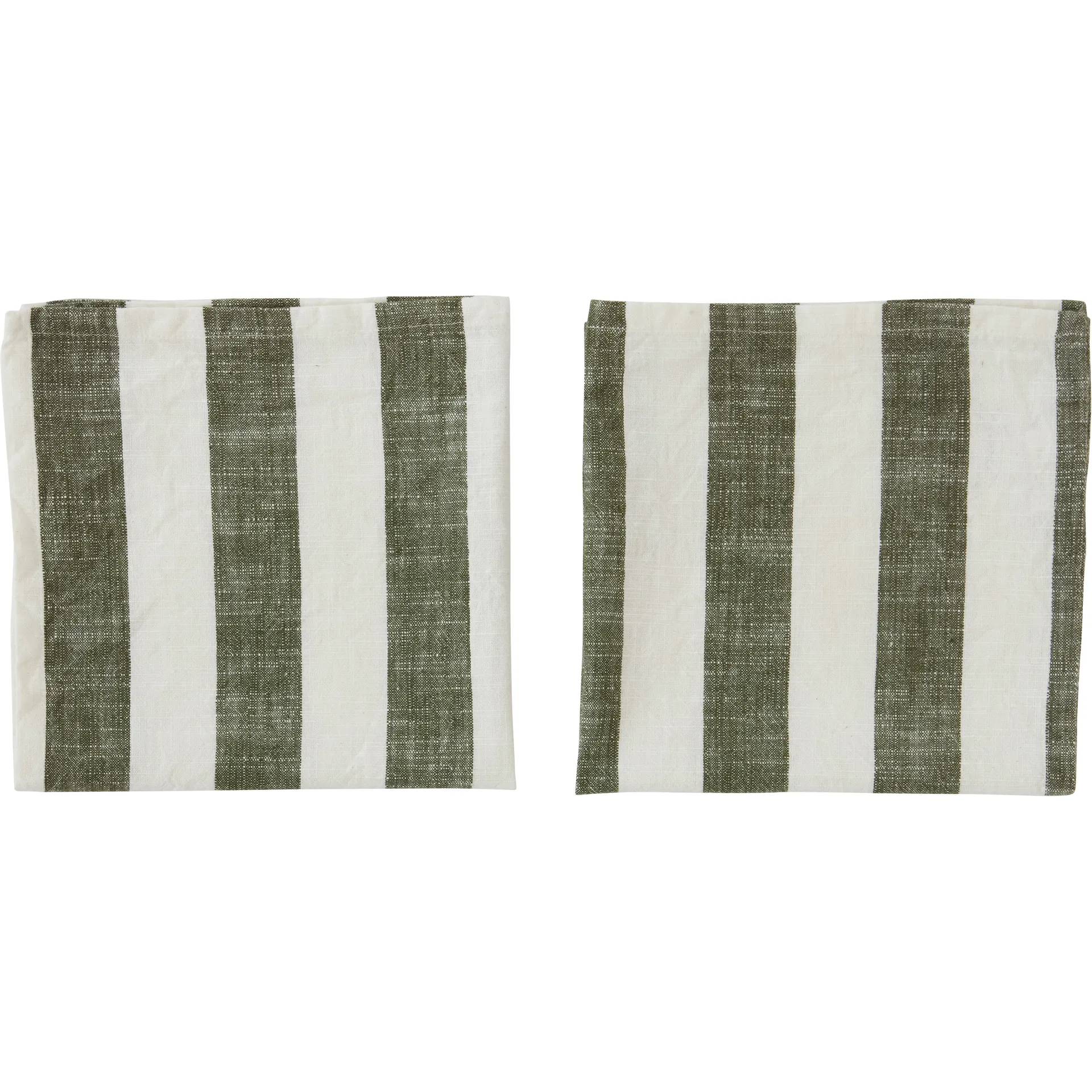 Striped Serviette 45 x 45cm 2er Pack, Olive OYOY