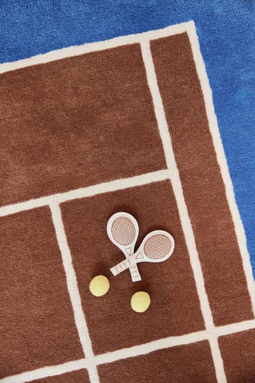 Tennis Matte - Caramel-Optic blue, 88x150 cm - OYOY