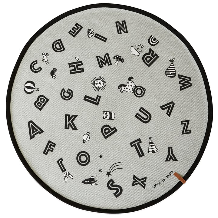 The alphabet Teppich Ø120cm - Grau - OYOY