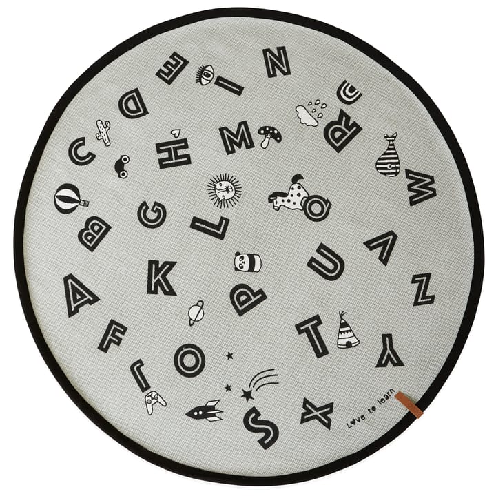 The alphabet Teppich Ø120cm, Grau OYOY