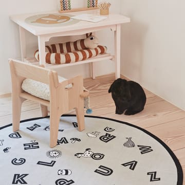 The alphabet Teppich Ø120cm - Grau - OYOY