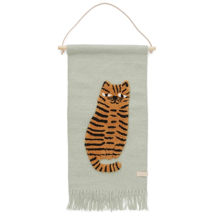 Tiger Wanddekoration 32 x 70cm, Grün OYOY