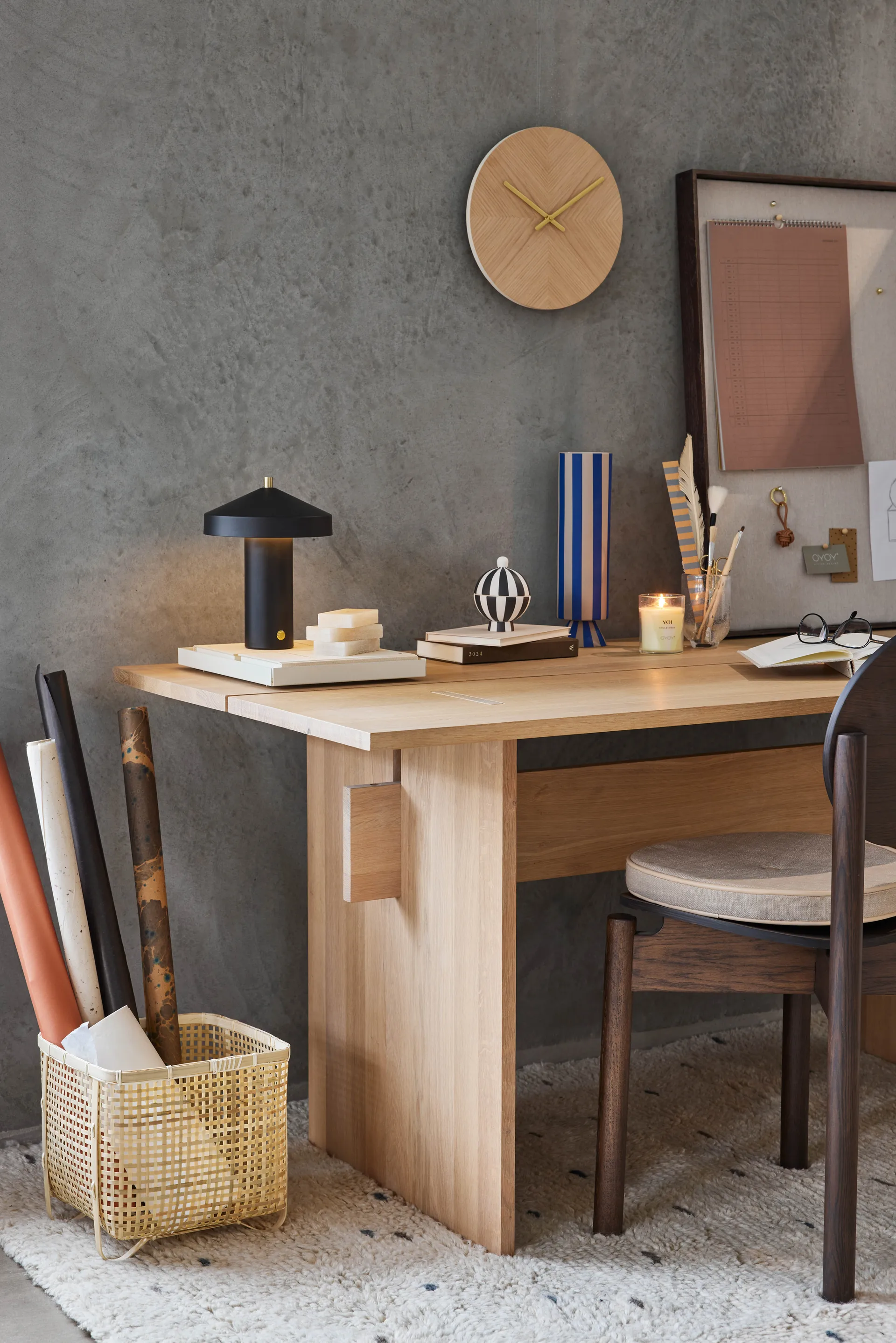 Tokei Wanduhr Ø29 cm, Natur OYOY