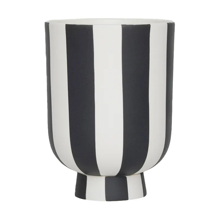Toppu Blumentopf Ø8 cm, Black-White OYOY