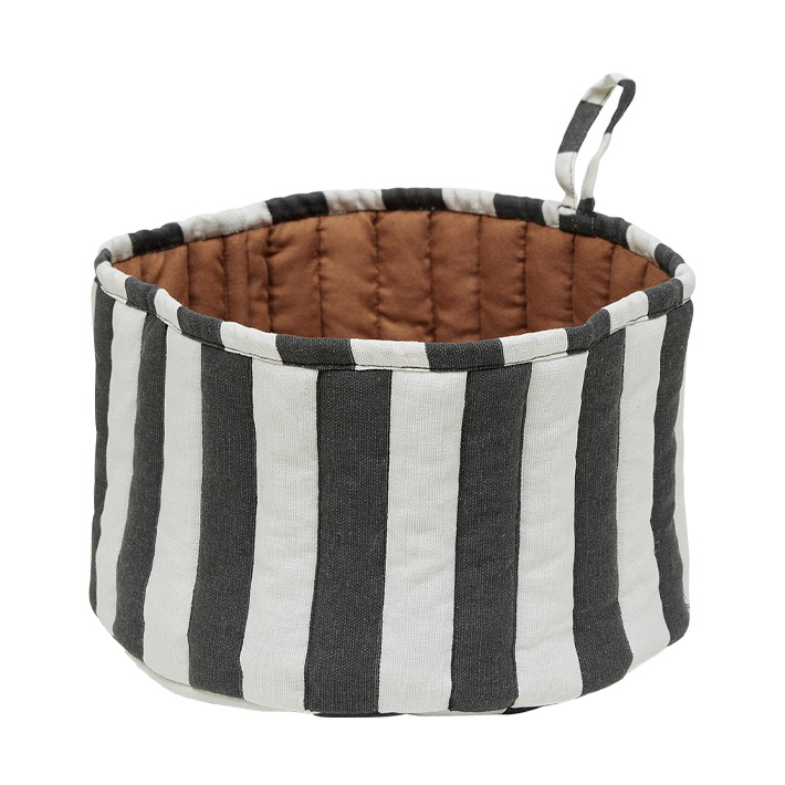 OYOY Toppu Brotkorb Ø24 cm Black-white -taupe
