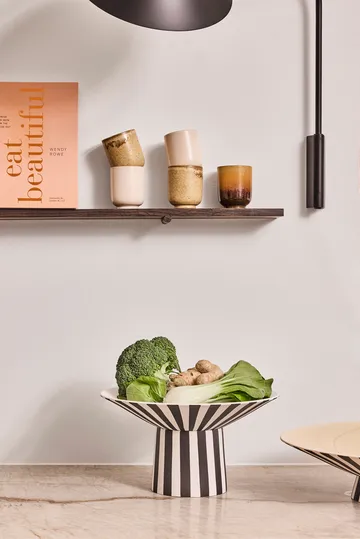 Toppu centerpiece hoch Ø30x17 cm - White-black - OYOY